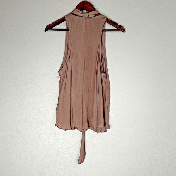 Free People Intimately Women Tops Blouse Small Criss Cross Cami Beige Sleeveless - Picture 2 of 9